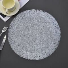 6'LI YUVARLAK LATEKS SUPLA AMERİKAN SERVİSİ SAÇAKLI MODEL GÜMÜŞ