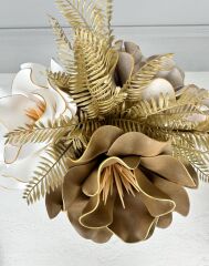 YAPAY YELPAZE ÇİÇEK MAT GOLD