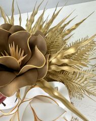 YAPAY UZUN BURGU ÇİÇEK GOLD