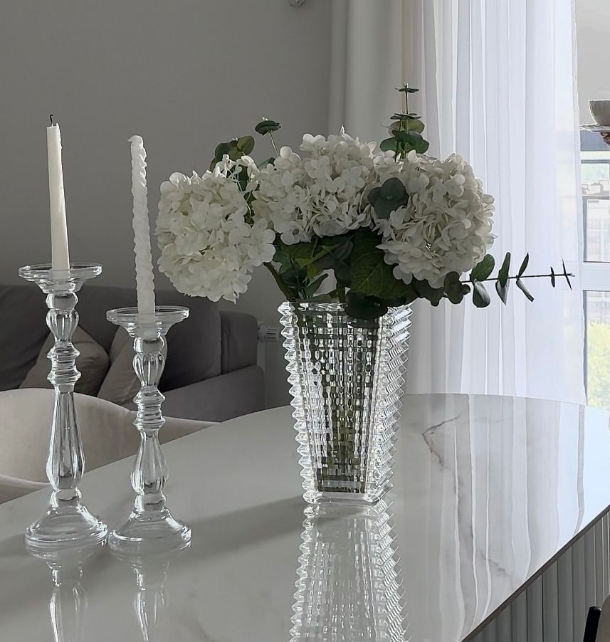 CAM PİRAMİT VAZO ŞEFFAF 22x13 CM