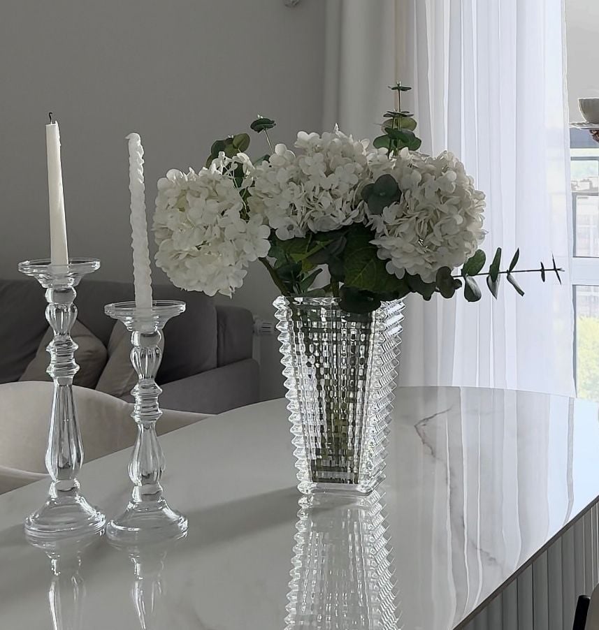 CAM PİRAMİT VAZO ŞEFFAF 22x13 CM