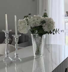 CAM PİRAMİT VAZO ŞEFFAF 22x13 CM