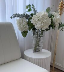 CAM PİRAMİT VAZO ŞEFFAF 22x13 CM