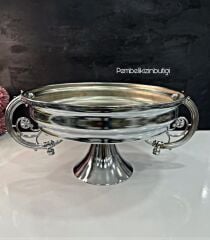 KOLLU BÜYÜK LÜKS VAZO GÜMÜŞ