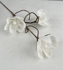 3'LÜ TOMURCUKLU YAPAY LATEKS ÇİÇEK BEYAZ