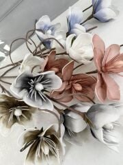 3'LÜ TOMURCUKLU YAPAY LATEKS ÇİÇEK GRİ