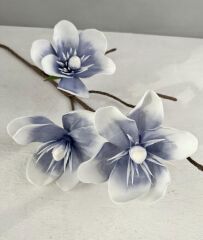 3'LÜ TOMURCUKLU YAPAY LATEKS ÇİÇEK MAVİ