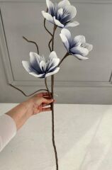 3'LÜ TOMURCUKLU YAPAY LATEKS ÇİÇEK MAVİ