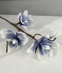 3'LÜ TOMURCUKLU YAPAY LATEKS ÇİÇEK MAVİ