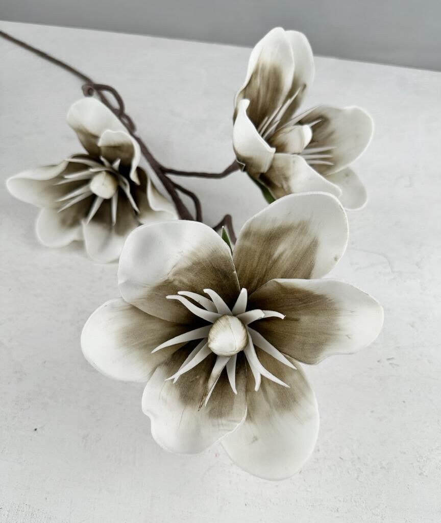 3'LÜ TOMURCUKLU YAPAY LATEKS ÇİÇEK VİZON