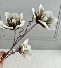 3'LÜ TOMURCUKLU YAPAY LATEKS ÇİÇEK VİZON