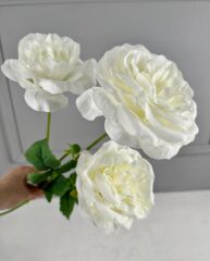 3'LÜ YAPAY UZUN GÜL BUKETİ BEYAZ