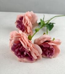 3'LÜ YAPAY UZUN GÜL BUKETİ PEMBE