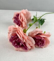 3'LÜ YAPAY UZUN GÜL BUKETİ PEMBE