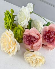 3'LÜ YAPAY UZUN GÜL BUKETİ PEMBE