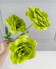 3'LÜ YAPAY UZUN GÜL BUKETİ YEŞİL