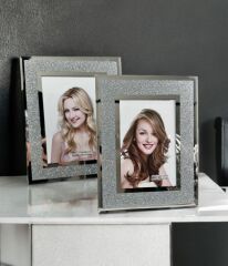 2'Lİ GÜMÜŞ SİMLİ AYNALI ÇERÇEVE SETİ