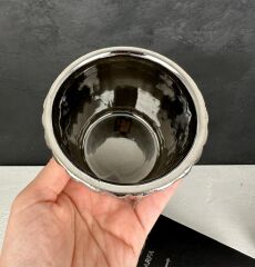 SERAMİK KOVA MUMLUK SAKSI KÜÇÜK GÜMÜŞ