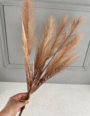 UZUN TÜYLÜ YAPAY YELPAZE ÇİÇEK BUKETİ VİZON