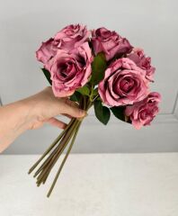 LÜKS DOKULU 11'Lİ YAPAY GÜL BUKETİ GÜL KURUSU