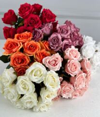 LÜKS DOKULU 11'Lİ YAPAY GÜL BUKETİ KIRMIZI