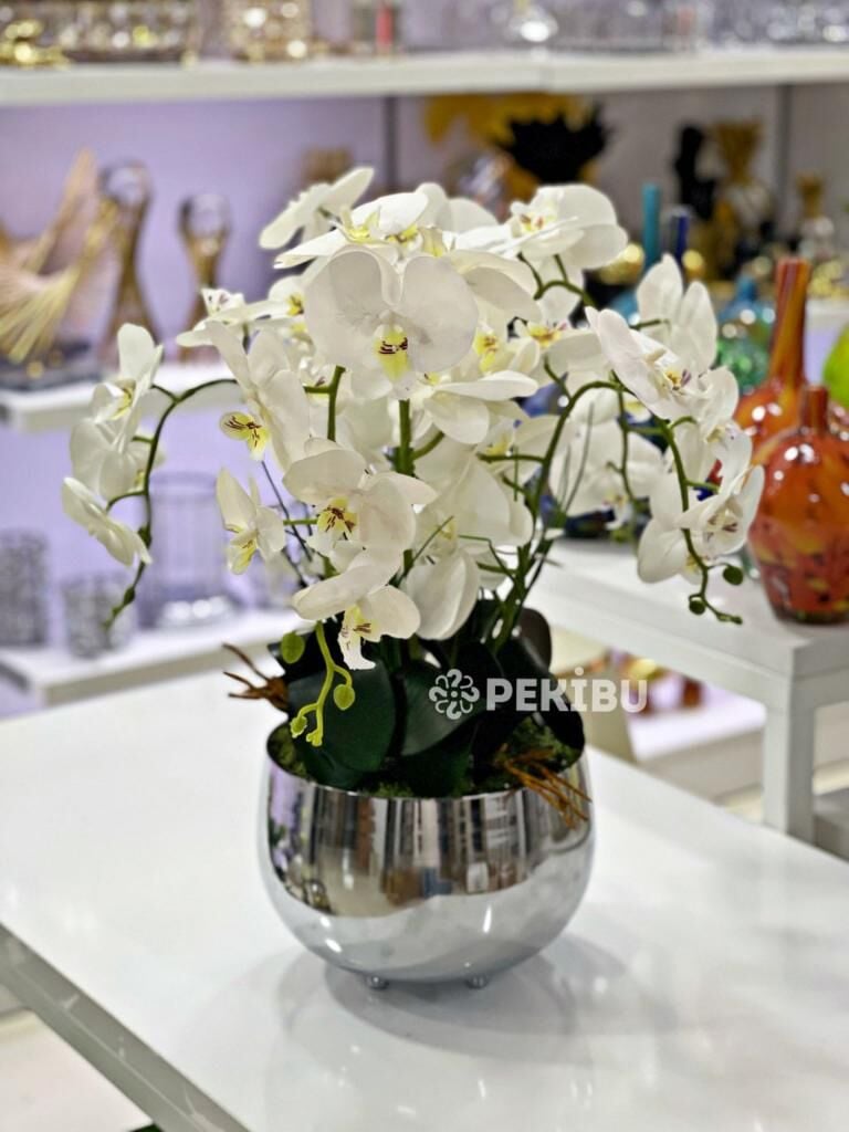 METAL JAPON VAZO GÜMÜŞ 17X21 CM