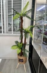 AYAKLI HASIR SEPET SAKSI BÜYÜK KOYU KAHVE