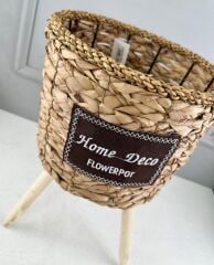 AYAKLI HASIR SEPET SAKSI BÜYÜK ACIK KAHVE