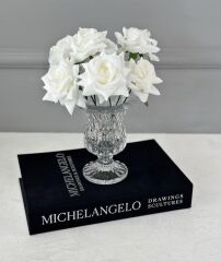 MİNİ BOY KRİSTAL AYAKLI ELMAS CAM VAZO BUHURDANLIK 14 CM