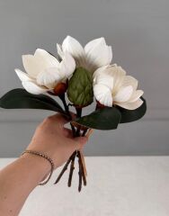 KÜÇÜK BOY LÜKS MANOLYA BUKETİ BEYAZ