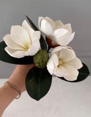 KÜÇÜK BOY LÜKS MANOLYA BUKETİ BEYAZ