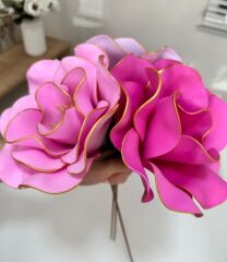 3'LÜ LATEKS EVA ÇİÇEK PEMBE-LİLA-KOYU PEMBE