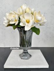 AYAKLI BOMBELİ CAM VAZO FÜME 23x15 CM