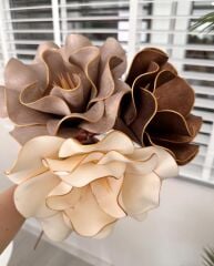 3'LÜ LATEKS EVA ÇİÇEK VİZON-KAHVE-KREM