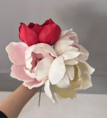 İTHAL LÜKS MANOLYA DALI AÇIK PEMBE