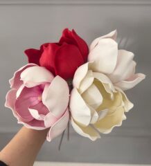 İTHAL LÜKS MANOLYA DALI KOYU PEMBE