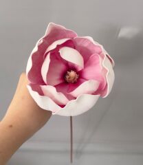 İTHAL LÜKS MANOLYA DALI KOYU PEMBE