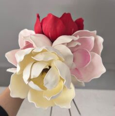 İTHAL LÜKS MANOLYA DALI KOYU PEMBE