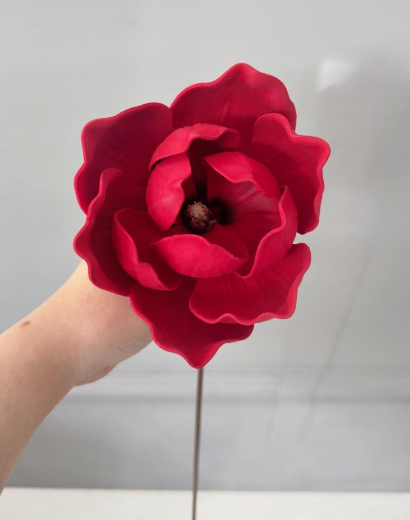 İTHAL LÜKS MANOLYA DALI KIRMIZI