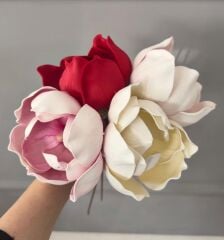 İTHAL LÜKS MANOLYA DALI KIRMIZI