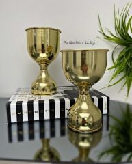 METAL KADEH VAZO GOLD BÜYÜK