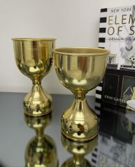 METAL KADEH VAZO GOLD BÜYÜK