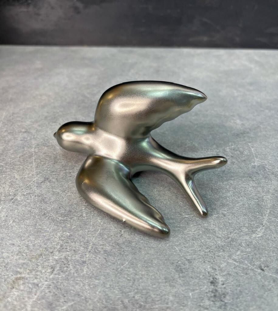 SERAMİK KUŞ MAGNET MAT GÜMÜŞ