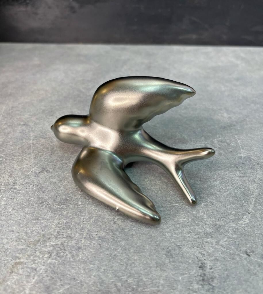 SERAMİK KUŞ MAGNET MAT GÜMÜŞ