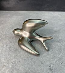 SERAMİK KUŞ MAGNET MAT GÜMÜŞ