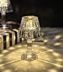 ABAJUR MODEL MİNİ LED MASA LAMBASI ELMAS 12 CM