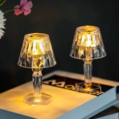 ABAJUR MODEL MİNİ LED MASA LAMBASI ELMAS 12 CM