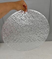 LATEKS 6'LI YUVARLAK SUPLA HALATLI GÜMÜŞ