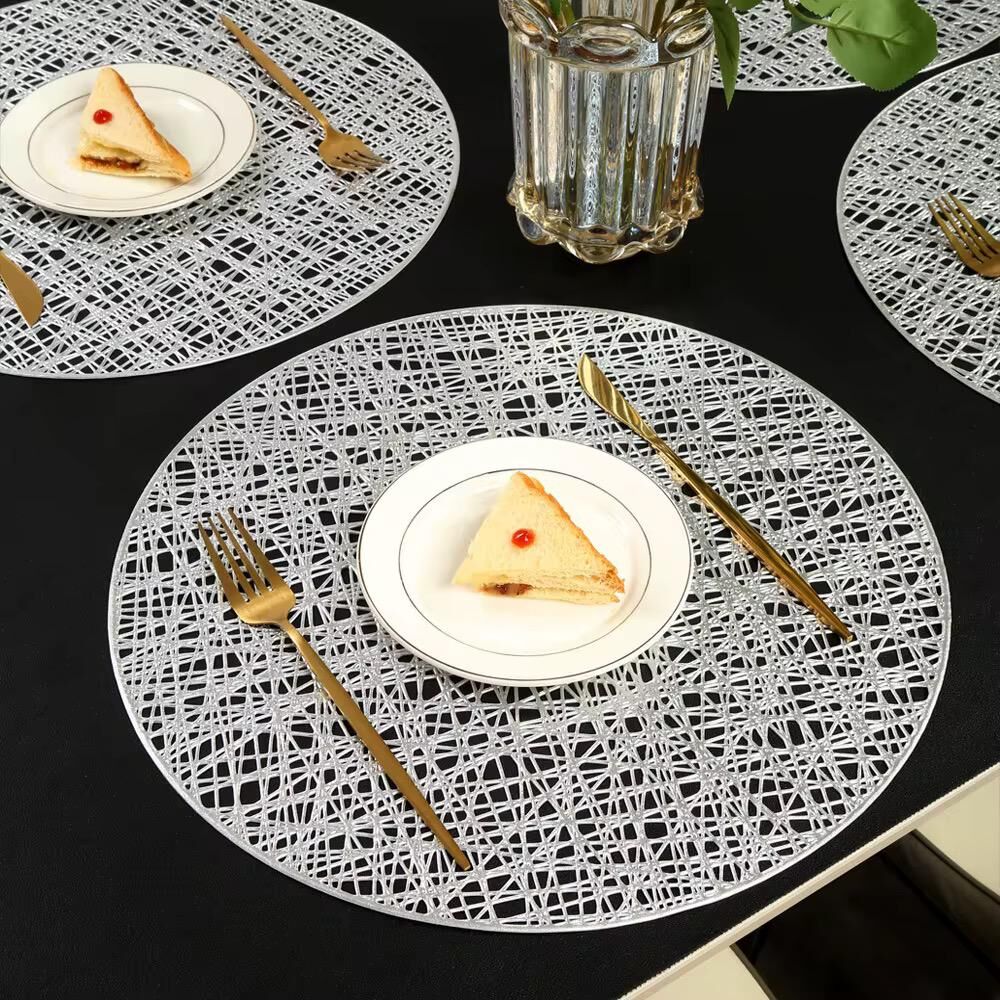 LATEKS 6'LI YUVARLAK SUPLA HALATLI GÜMÜŞ