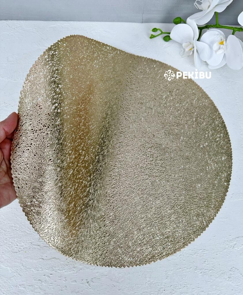 LATEKS 6'LI YUVARLAK SUPLA HASIR GOLD